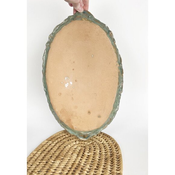Vintage Handmade Ceramic Rustic Coastal Serving Platter Tray Flat Dish Hand Made - Picture 2 of 5